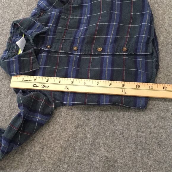 Carter’s Baby Boy Sz 6M Plaid Flannel Button Up Shirt 100% Cotton - Picture 7 of 7